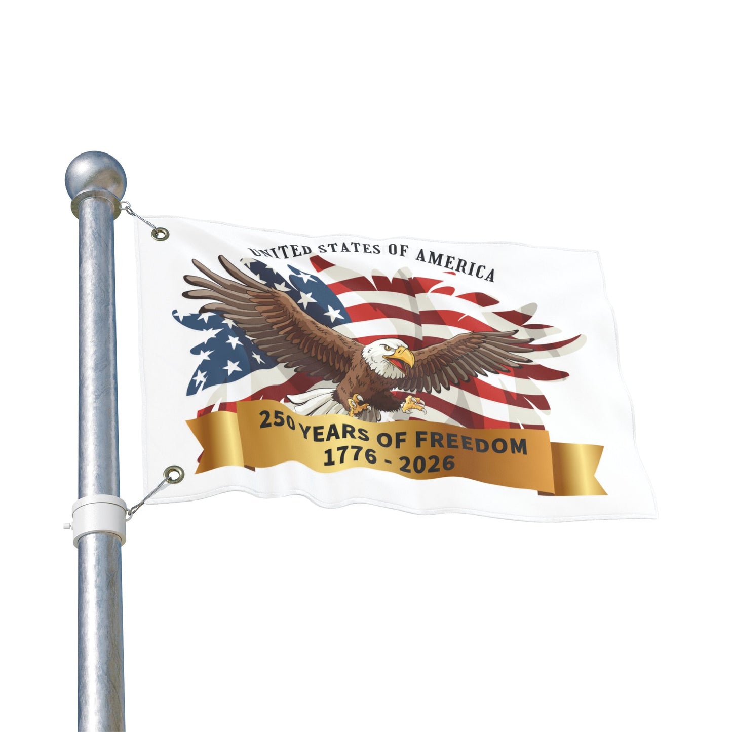 250 Years of Freedom 1776-2026 Double-Sided American Flag