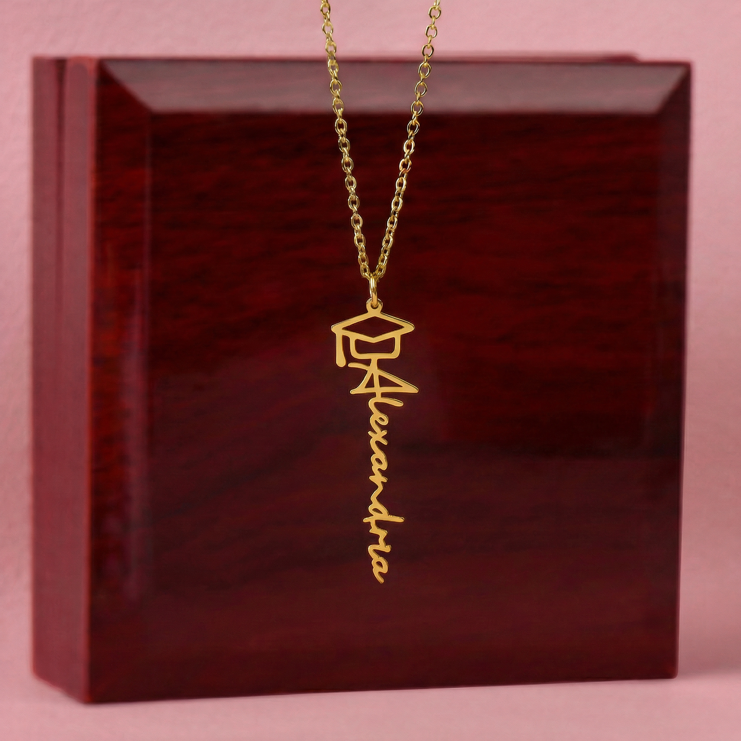 Personalized Graduation Cap Name Necklace
