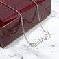 Over The Rainbow Bridge Paw Print Memorial Name Necklace
