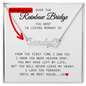 Over The Rainbow Bridge Paw Print Memorial Name Necklace