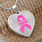 Breast Cancer Awareness-Survivor Heart Pendant