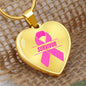 Breast Cancer Awareness-Survivor Heart Pendant