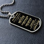 Son Dog Tag | From Dad - Black