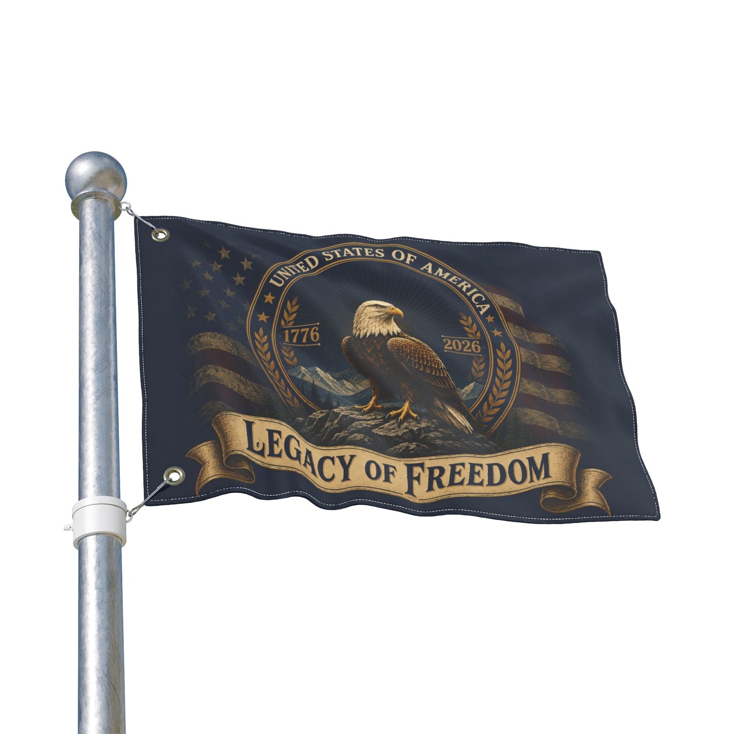 Double-Sided Flag – 'Legacy of Freedom' Eagle American Flag Banner