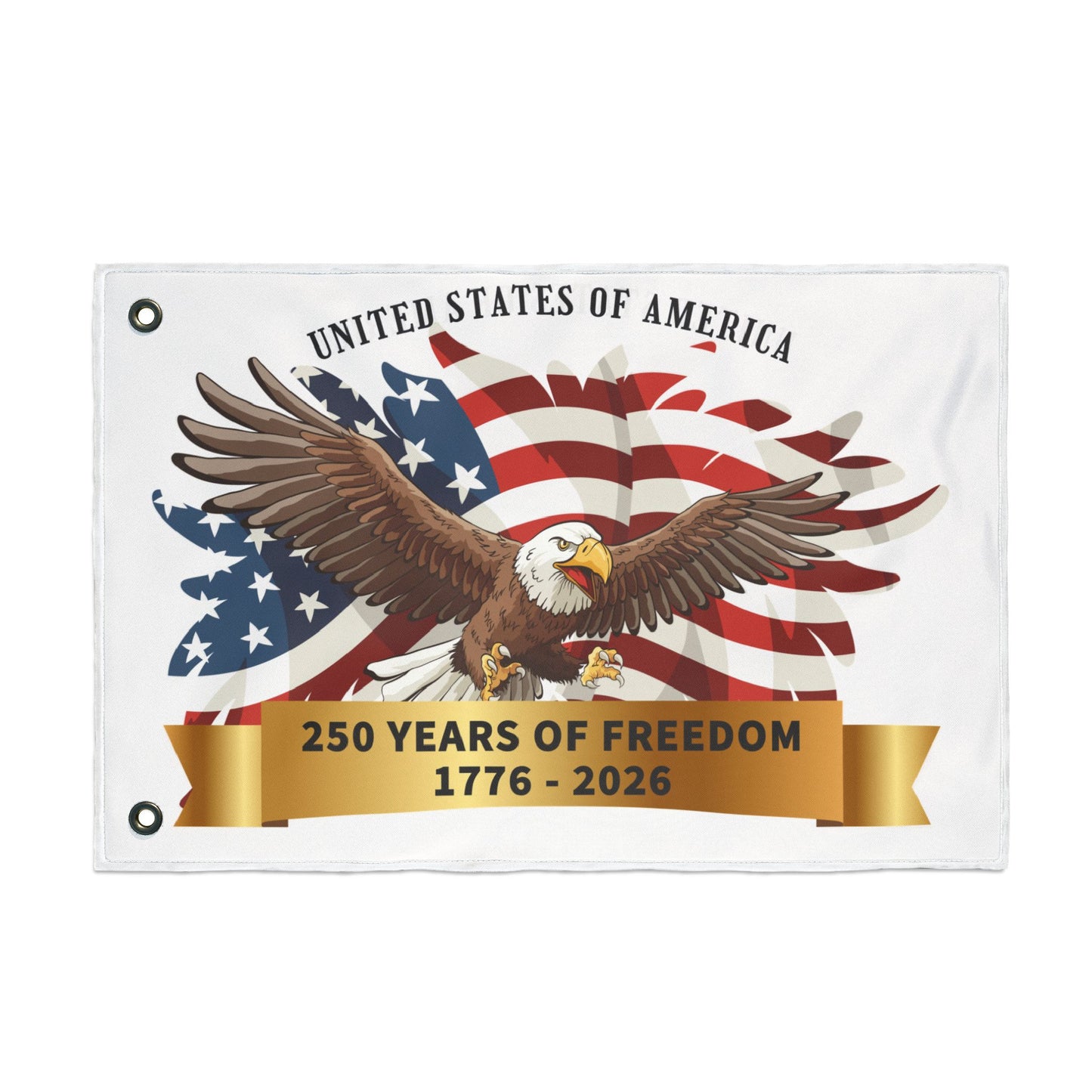 250 Years of Freedom 1776-2026 Double-Sided American Flag