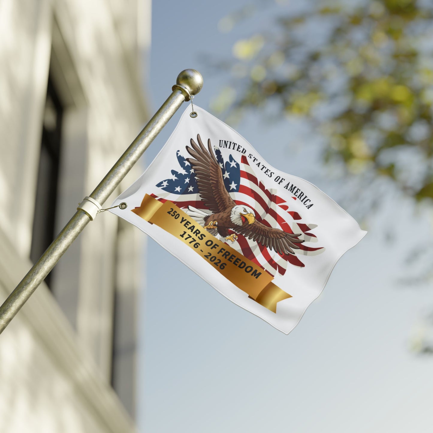 250 Years of Freedom 1776-2026 Double-Sided American Flag