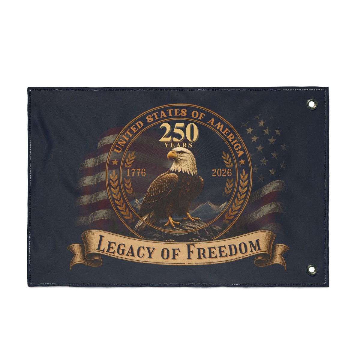 Double-Sided Flag – 'Legacy of Freedom' Eagle American Flag Banner