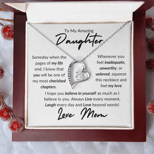 To My Daughter from Mom |Most Cherished Chapters | Forever Love Necklace