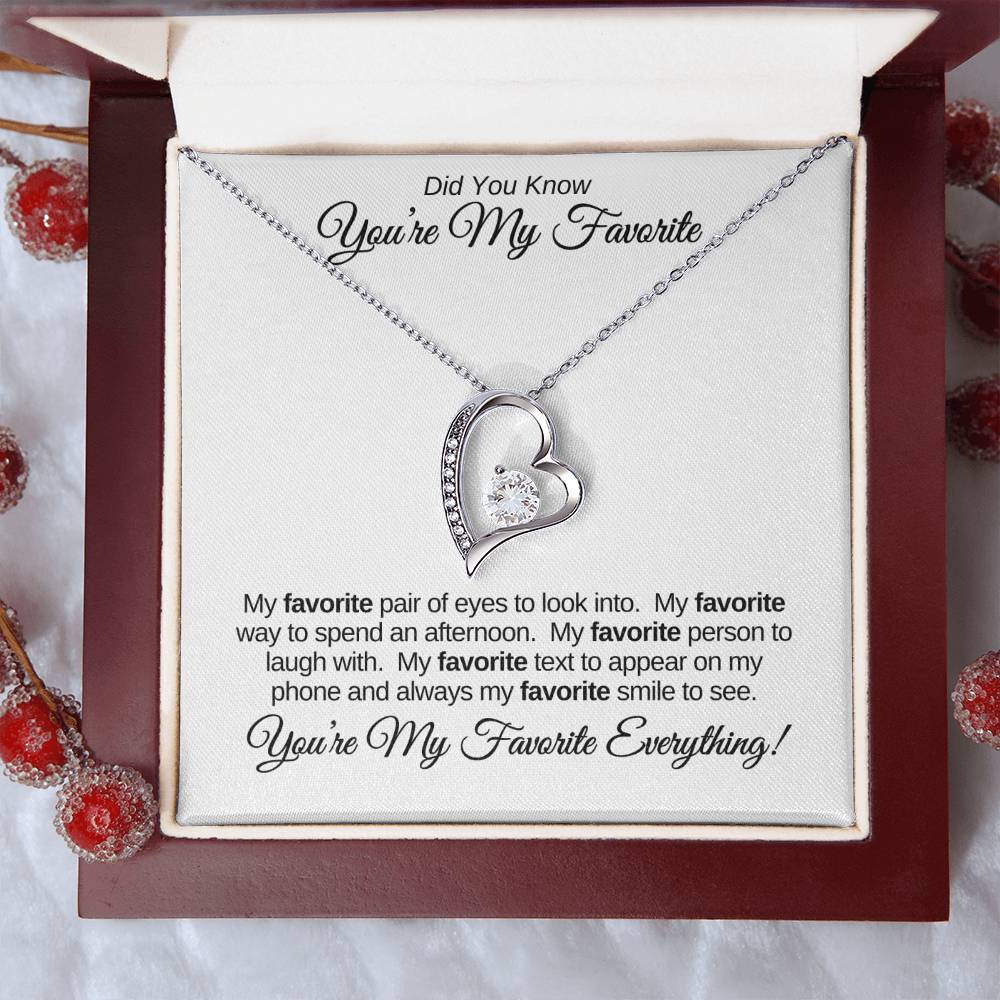 You're My Favorite Everything! | Forever Love Necklace | Wife | Daughter | Soulmate | Girlfriend | Bestie