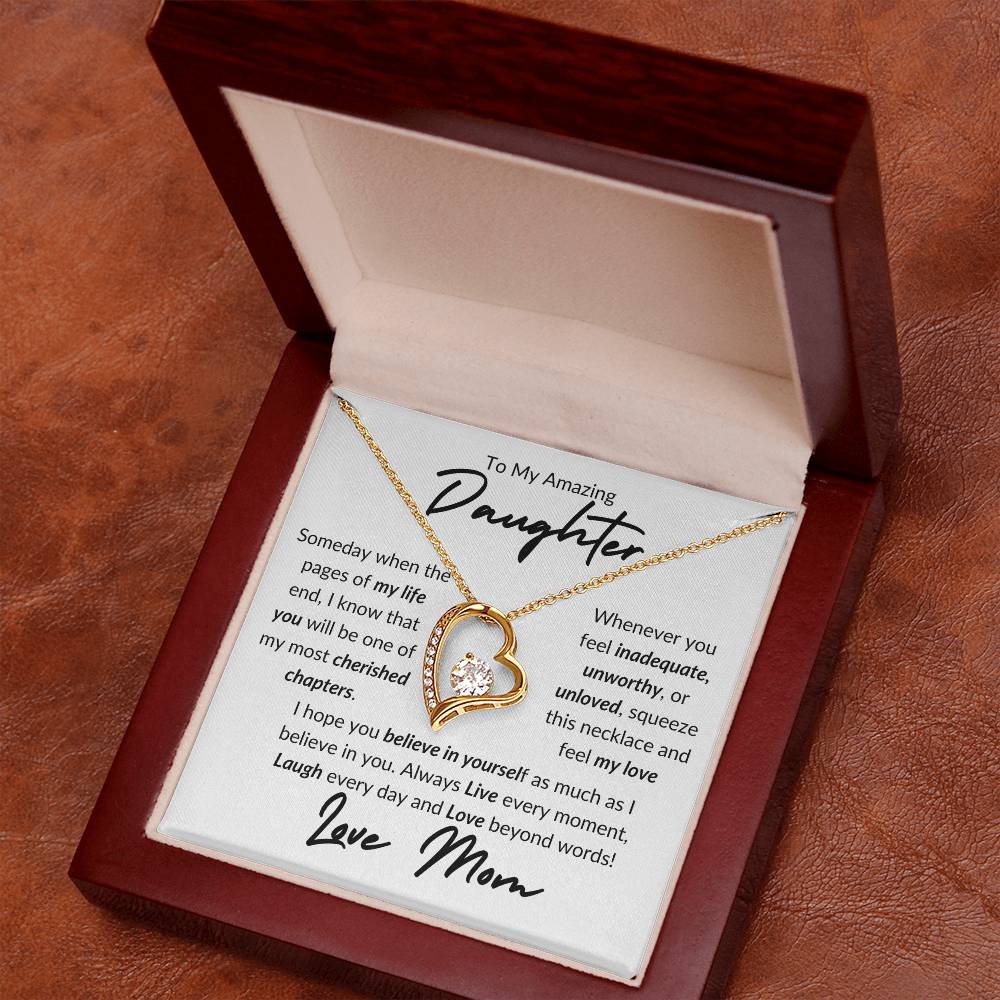 To My Daughter from Mom |Most Cherished Chapters | Forever Love Necklace