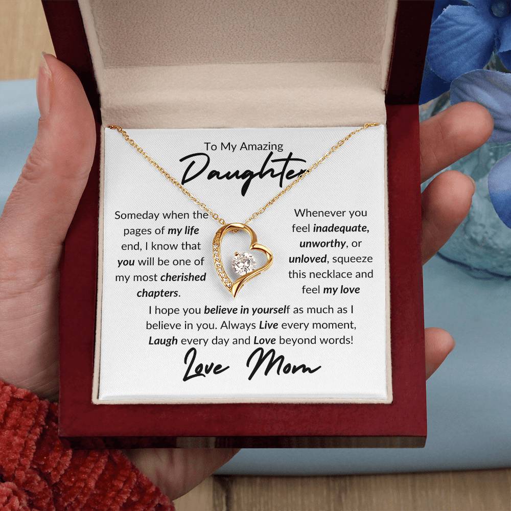 To My Daughter from Mom |Most Cherished Chapters | Forever Love Necklace