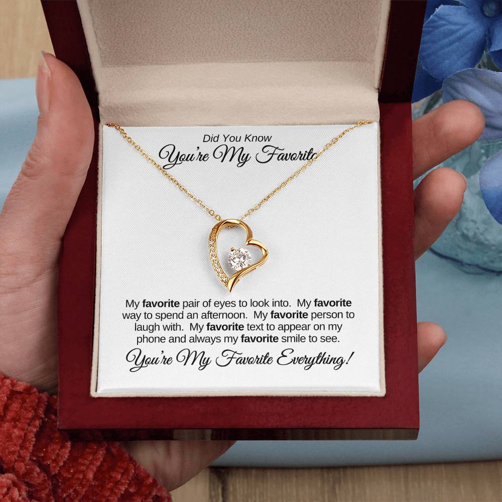 You're My Favorite Everything! | Forever Love Necklace | Wife | Daughter | Soulmate | Girlfriend | Bestie