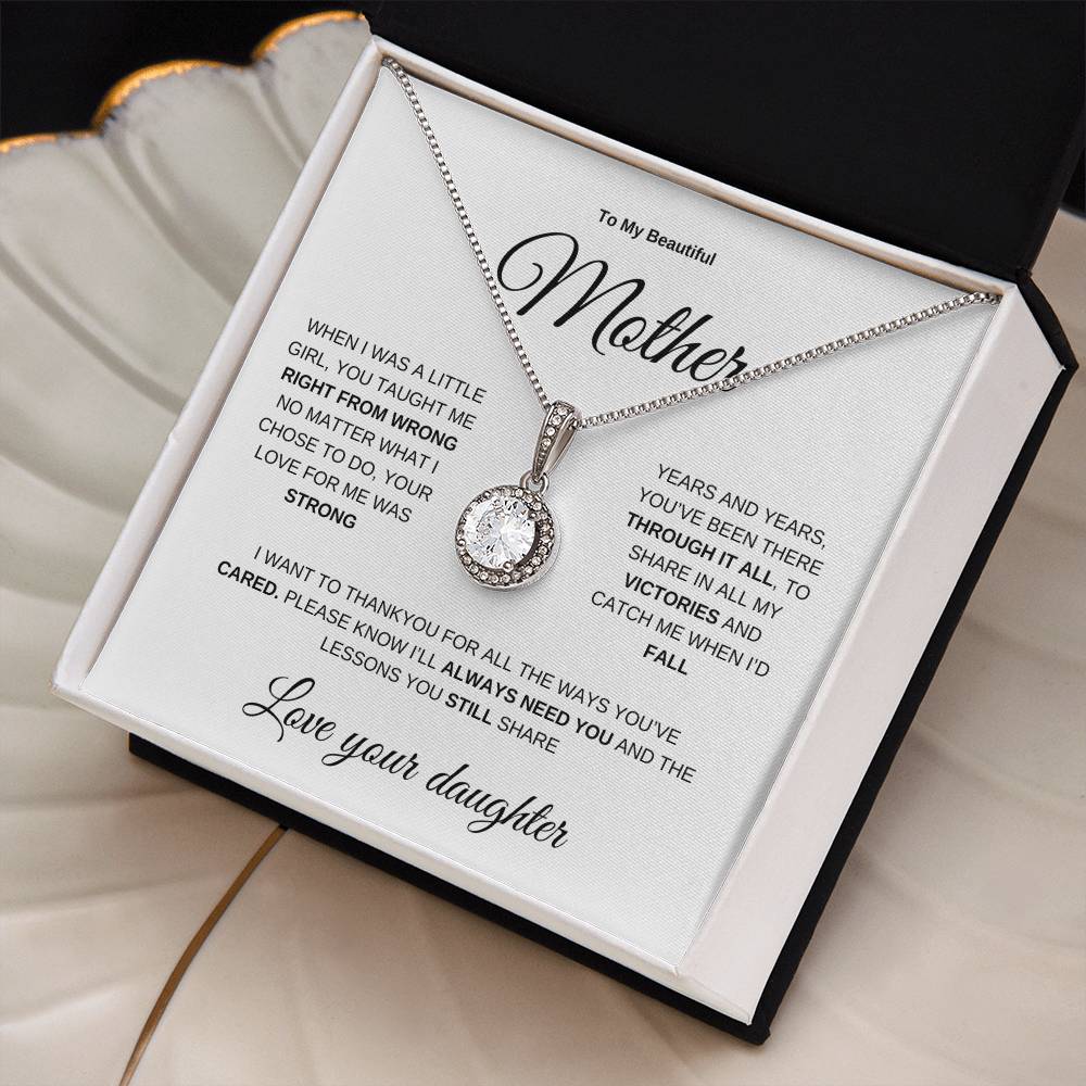 To My Mother | From Daughter Gift | Eternal Hope Necklace | Mother's Day | Birthday | Christmas