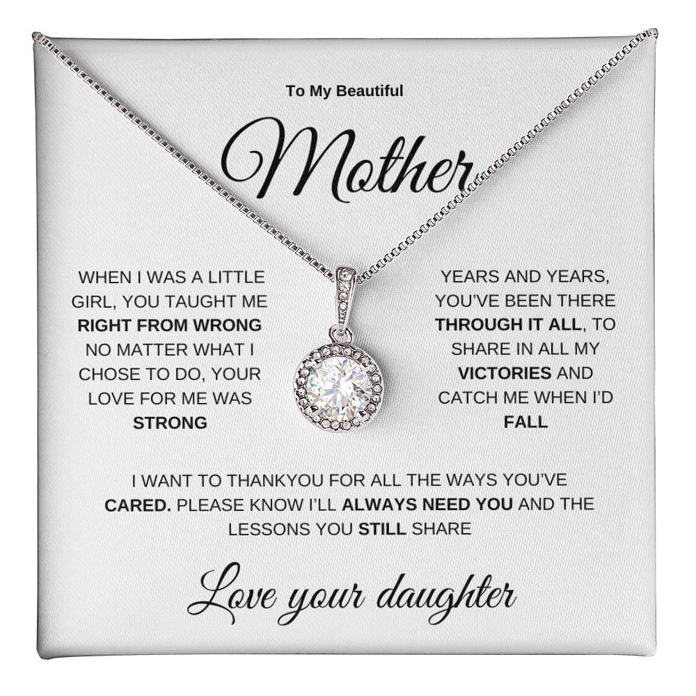 To My Mother | From Daughter Gift | Eternal Hope Necklace | Mother's Day | Birthday | Christmas