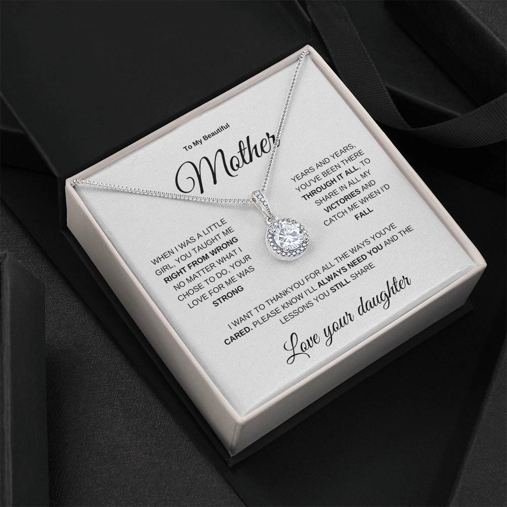 To My Mother | From Daughter Gift | Eternal Hope Necklace | Mother's Day | Birthday | Christmas
