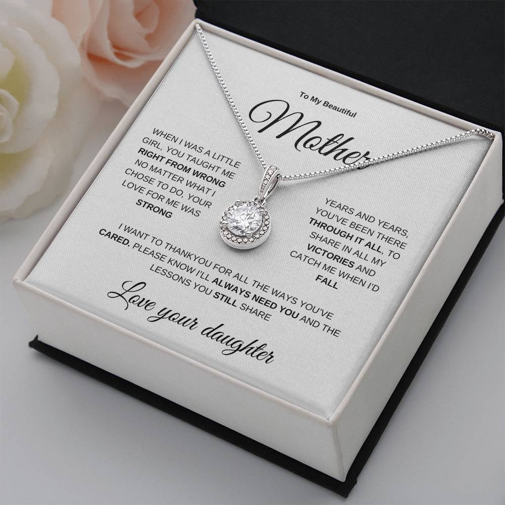 To My Mother | From Daughter Gift | Eternal Hope Necklace | Mother's Day | Birthday | Christmas