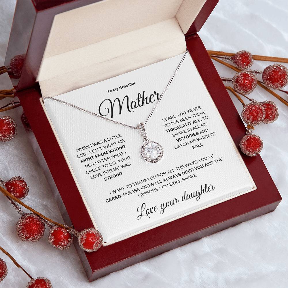 To My Mother | From Daughter Gift | Eternal Hope Necklace | Mother's Day | Birthday | Christmas