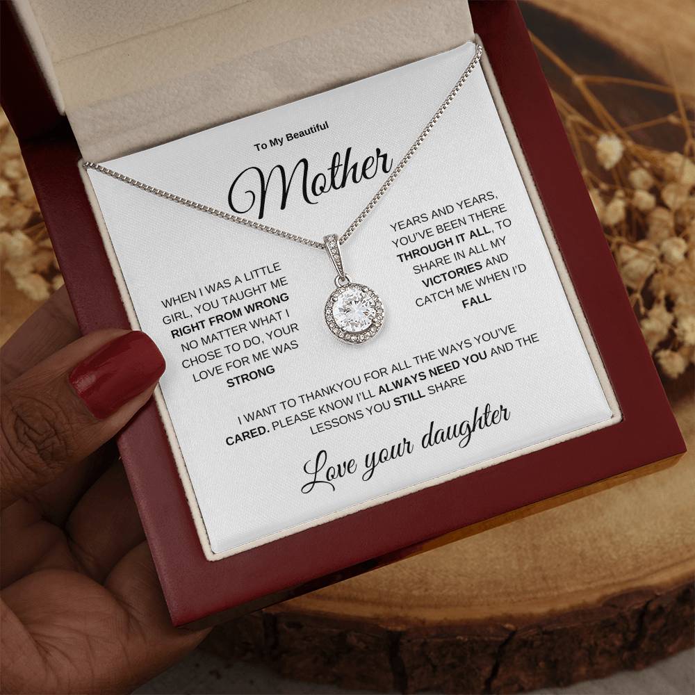 To My Mother | From Daughter Gift | Eternal Hope Necklace | Mother's Day | Birthday | Christmas