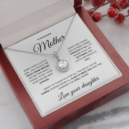 To My Mother | From Daughter Gift | Eternal Hope Necklace | Mother's Day | Birthday | Christmas