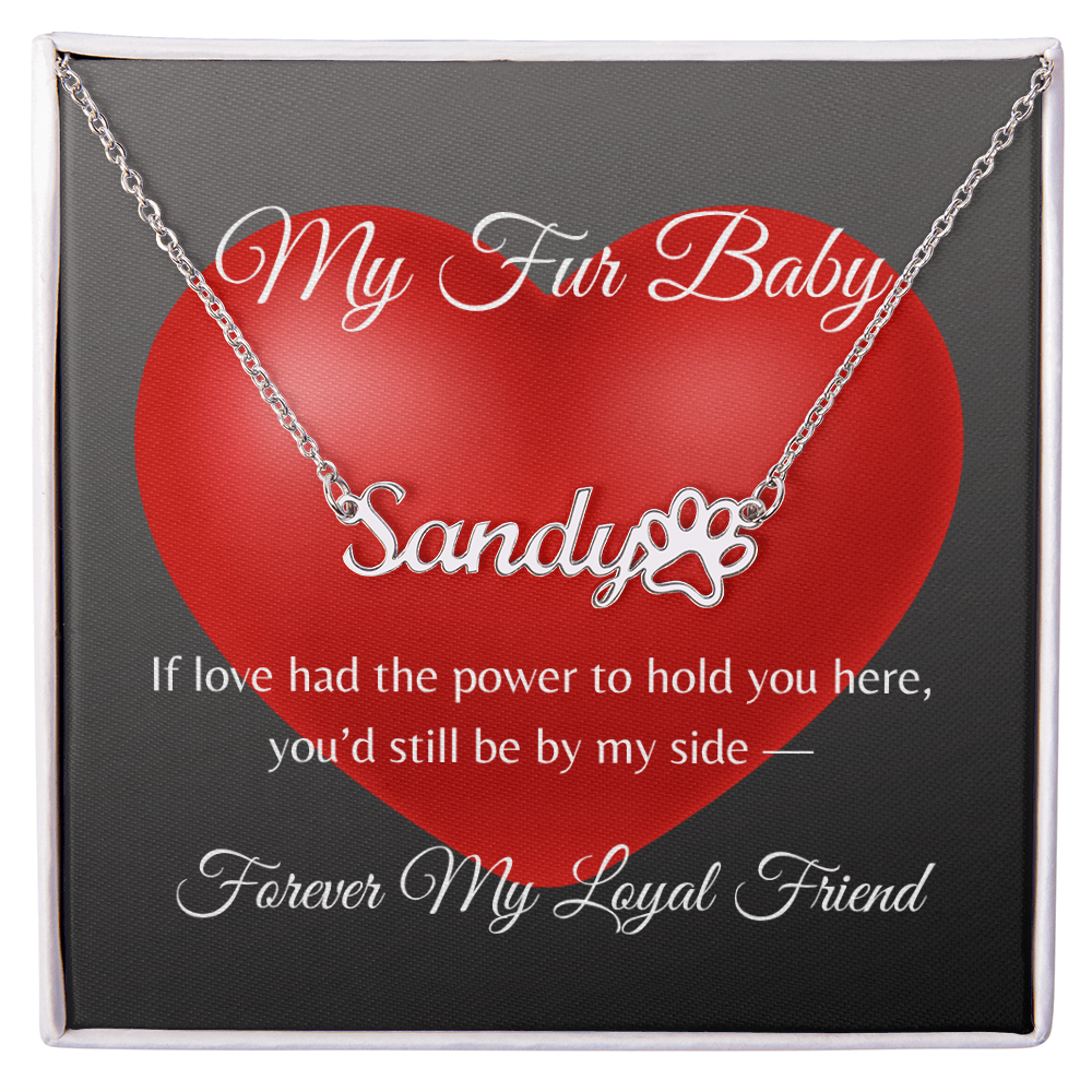 Personalized Paw Print Necklace