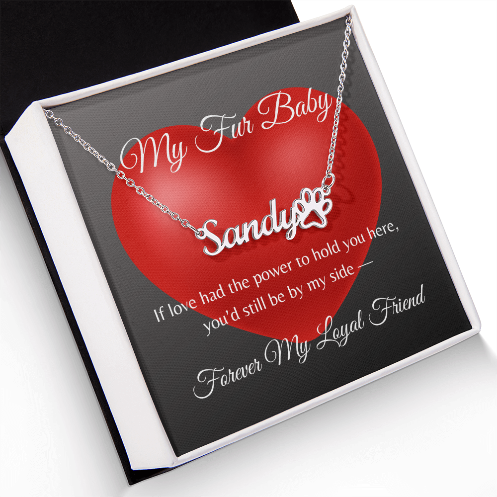 Personalized Paw Print Necklace