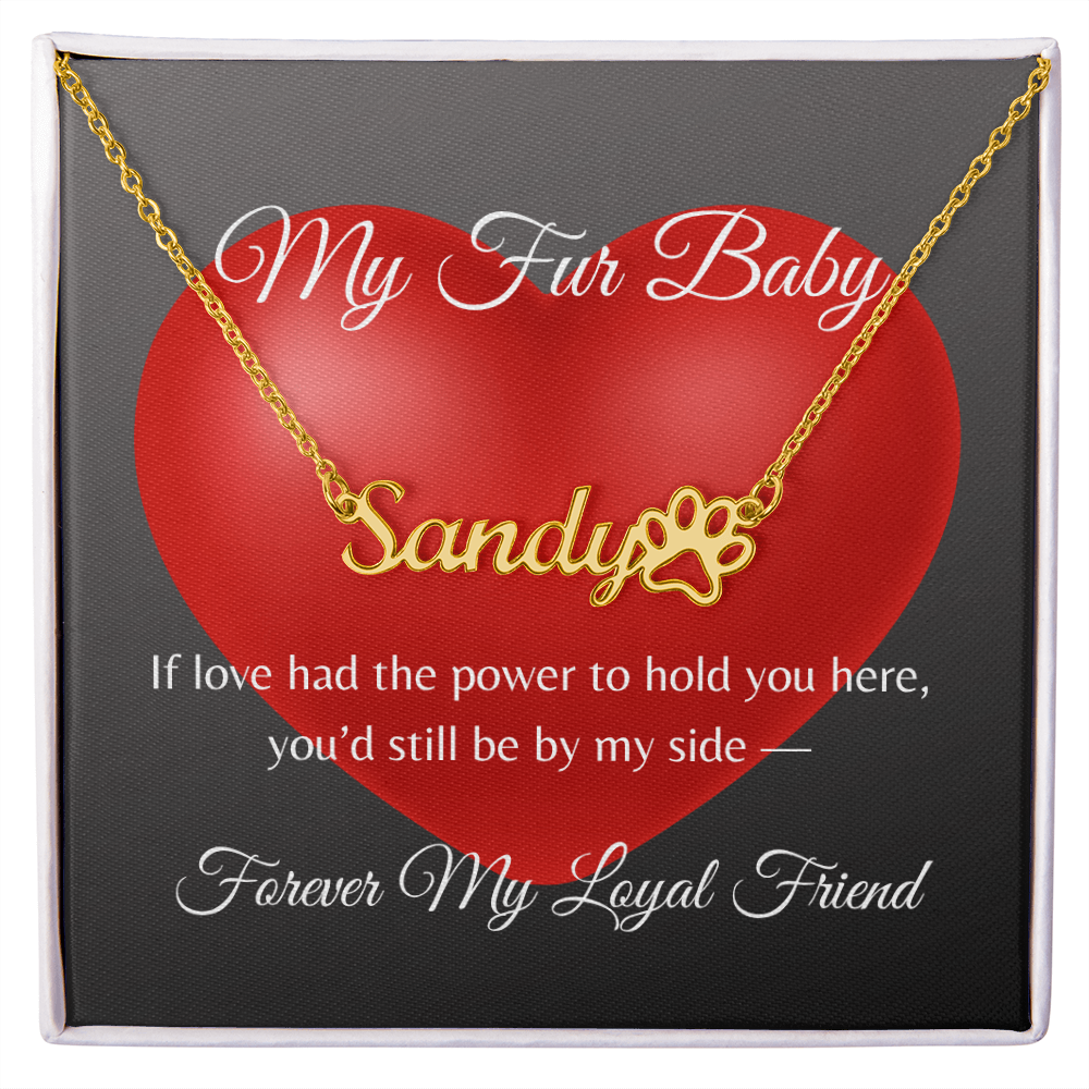 Personalized Paw Print Necklace