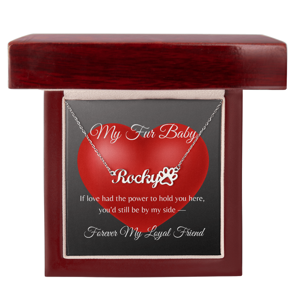 Personalized Paw Print Necklace