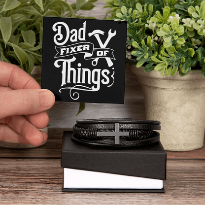 Dad Fixer Of Things-Cross Bracelet