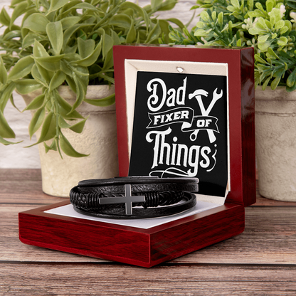 Dad Fixer Of Things-Cross Bracelet