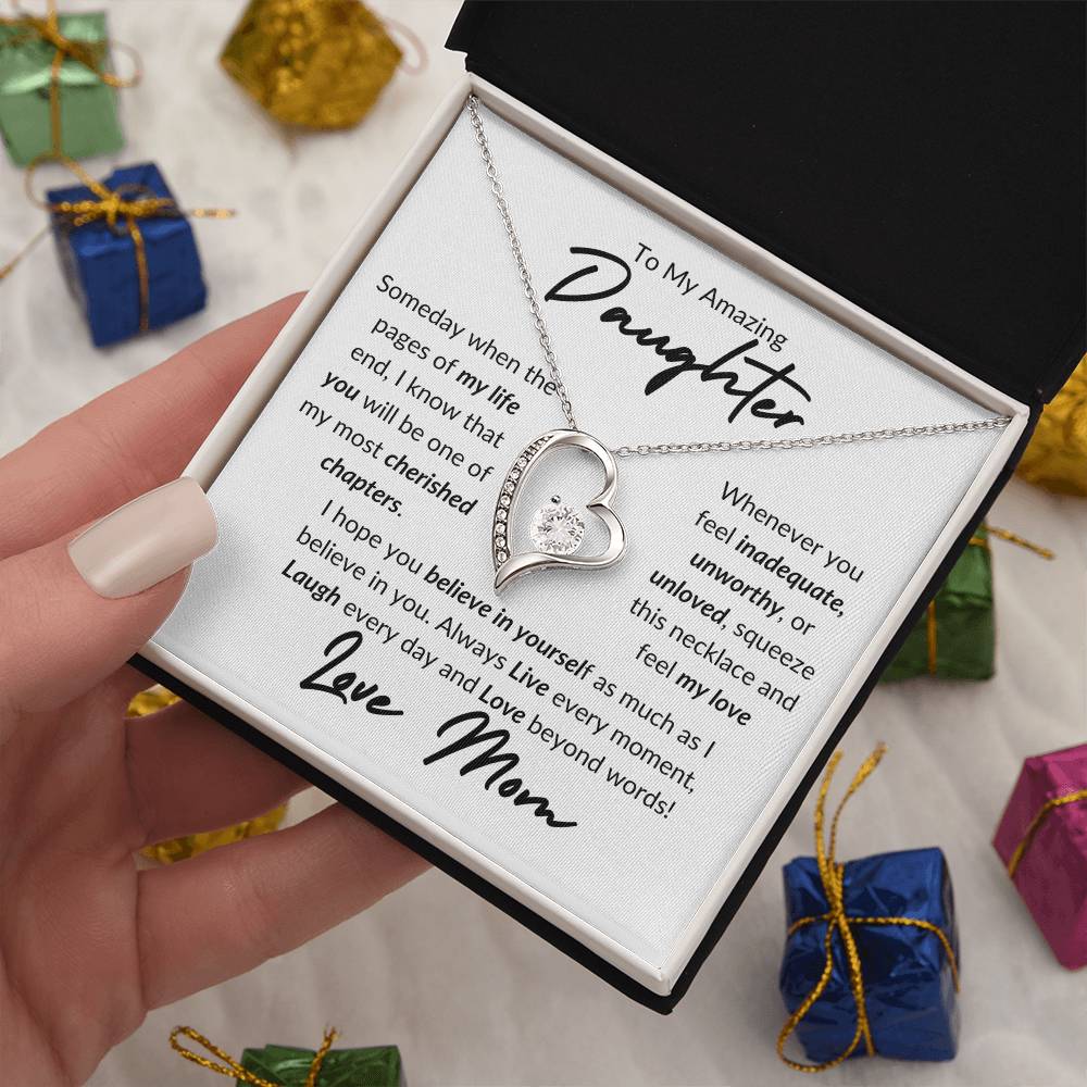 To My Daughter from Mom |Most Cherished Chapters | Forever Love Necklace