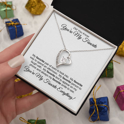 You're My Favorite Everything! | Forever Love Necklace | Wife | Daughter | Soulmate | Girlfriend | Bestie