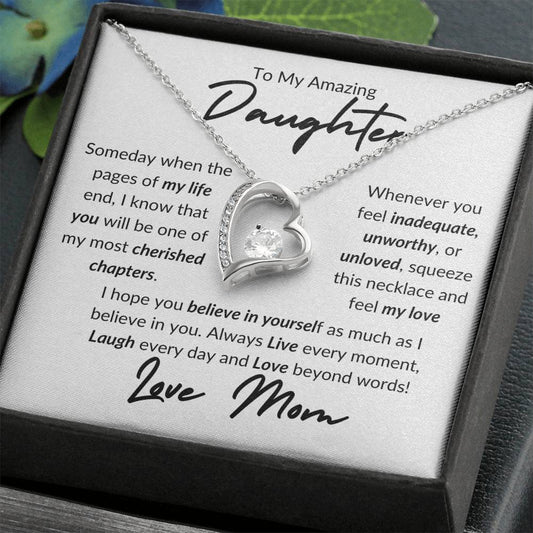To My Daughter from Mom |Most Cherished Chapters | Forever Love Necklace