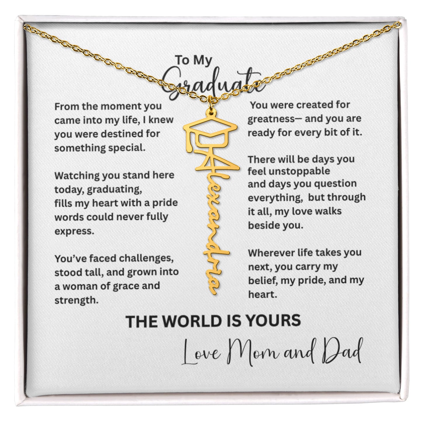 Personalized Graduation Name Necklace