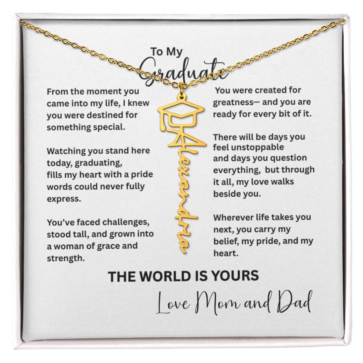 Personalized Graduation Name Necklace