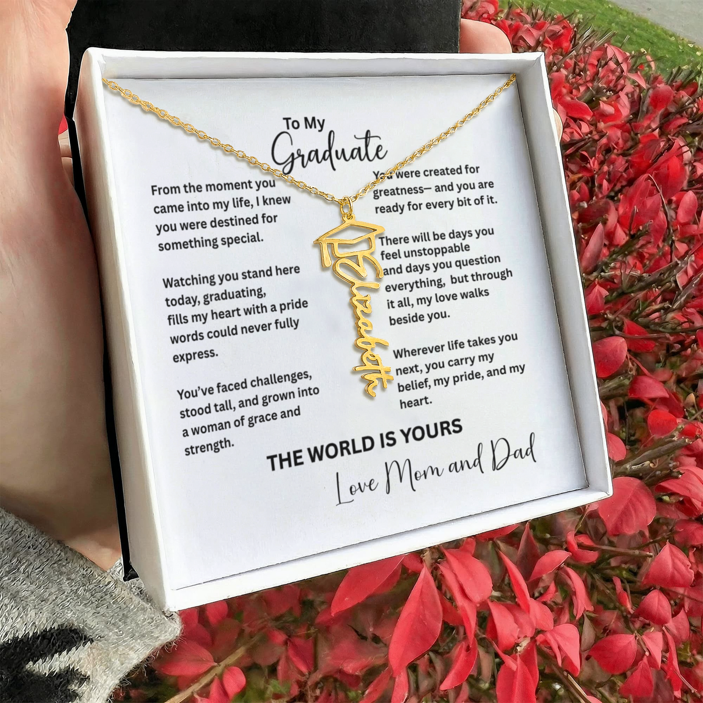 Personalized Graduation Name Necklace