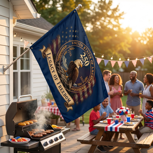 Double-Sided Flag – 'Legacy of Freedom' Eagle American Flag Banner