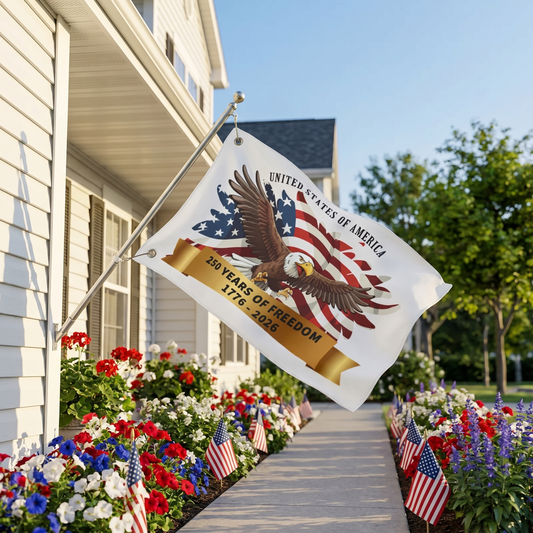 250 Years of Freedom 1776-2026 Double-Sided American Flag