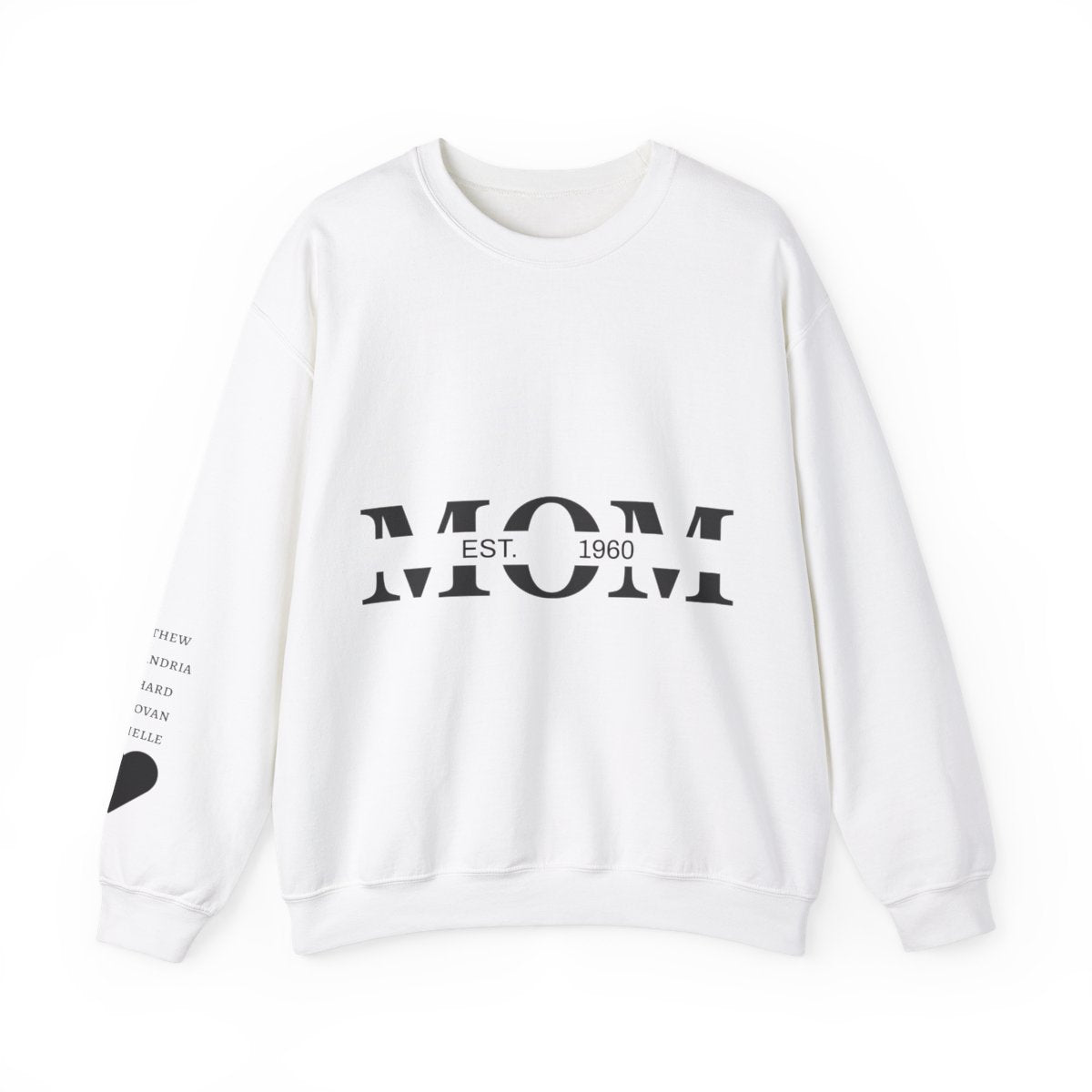 PERSONALIZED MOM EST. CREWNWCK SWEARSHIRT