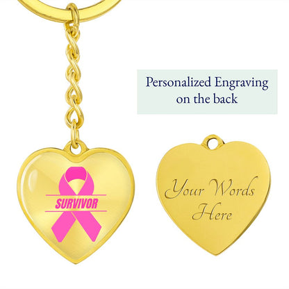 Breast Cancer Awareness-Survivor Key Chain