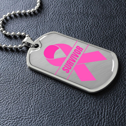 Breast Cancer Awareness-Survivor Dog Tag