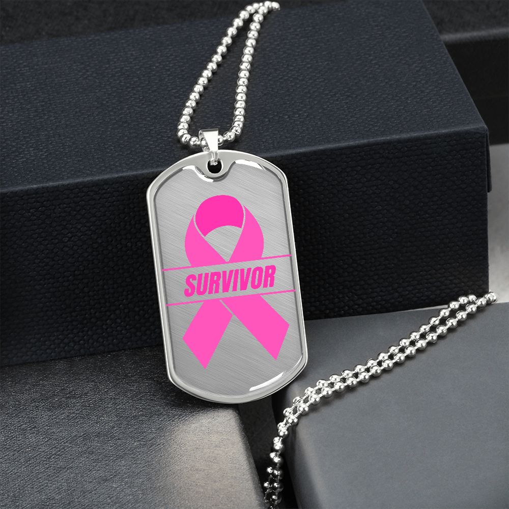 Breast Cancer Awareness-Survivor Dog Tag
