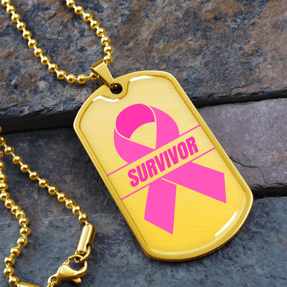 Breast Cancer Awareness-Survivor Dog Tag