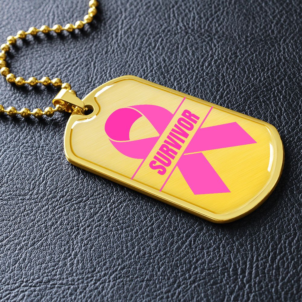 Breast Cancer Awareness-Survivor Dog Tag