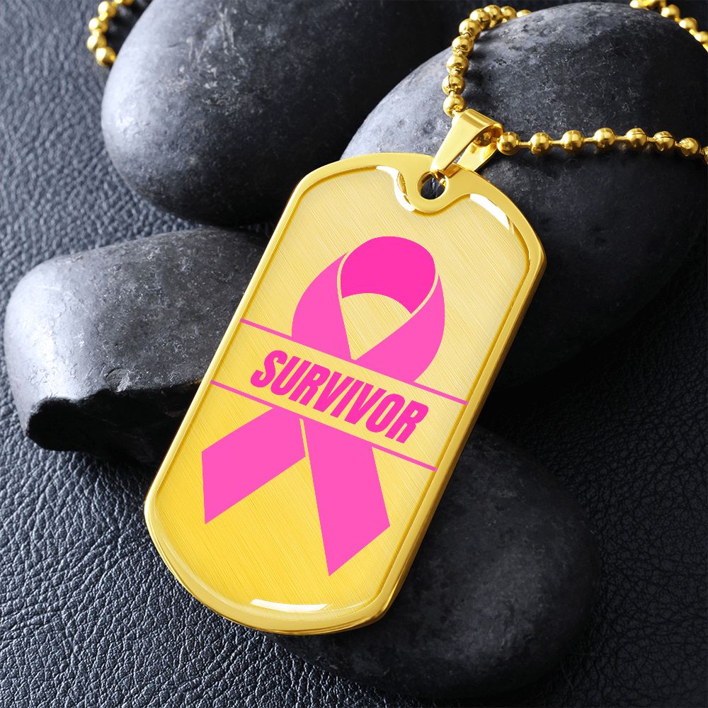 Breast Cancer Awareness-Survivor Dog Tag