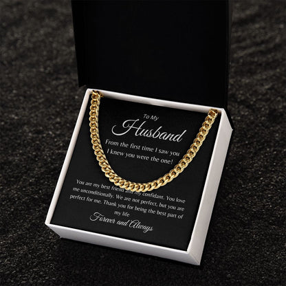 To My Husband | Cuban Link Chain Necklace