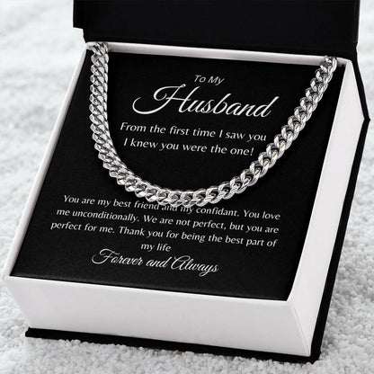 To My Husband | Cuban Link Chain Necklace